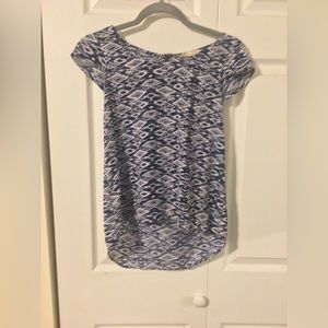 Hi Low short sleeve blouse